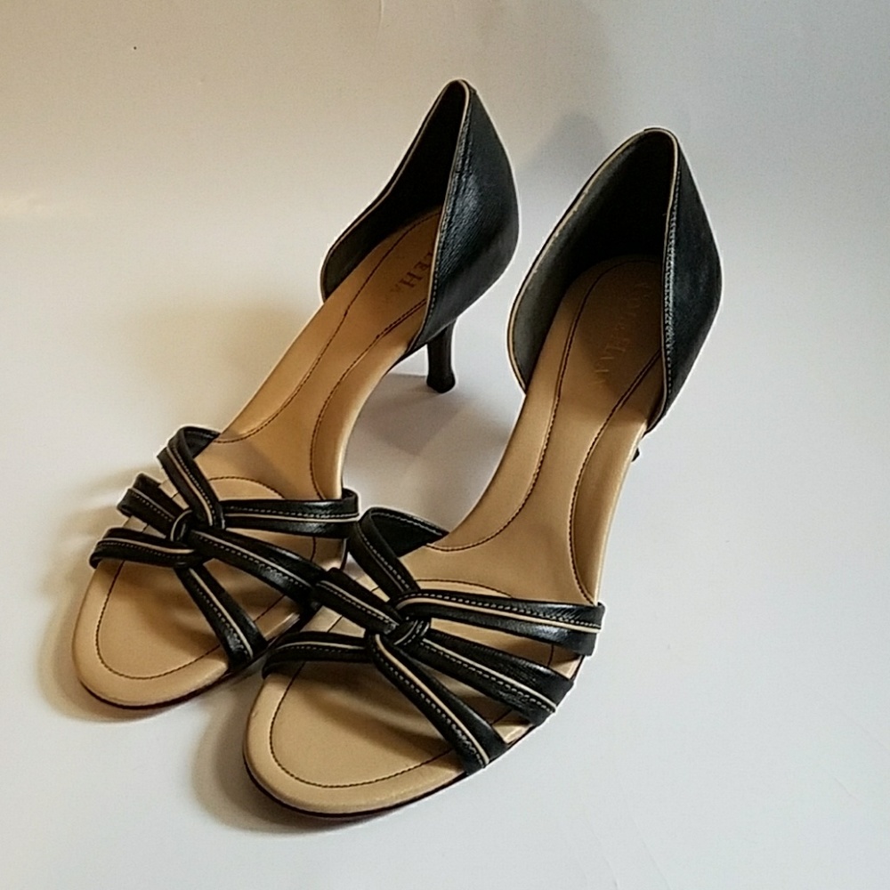 Cole Haan braided leather D'orsay Pumps